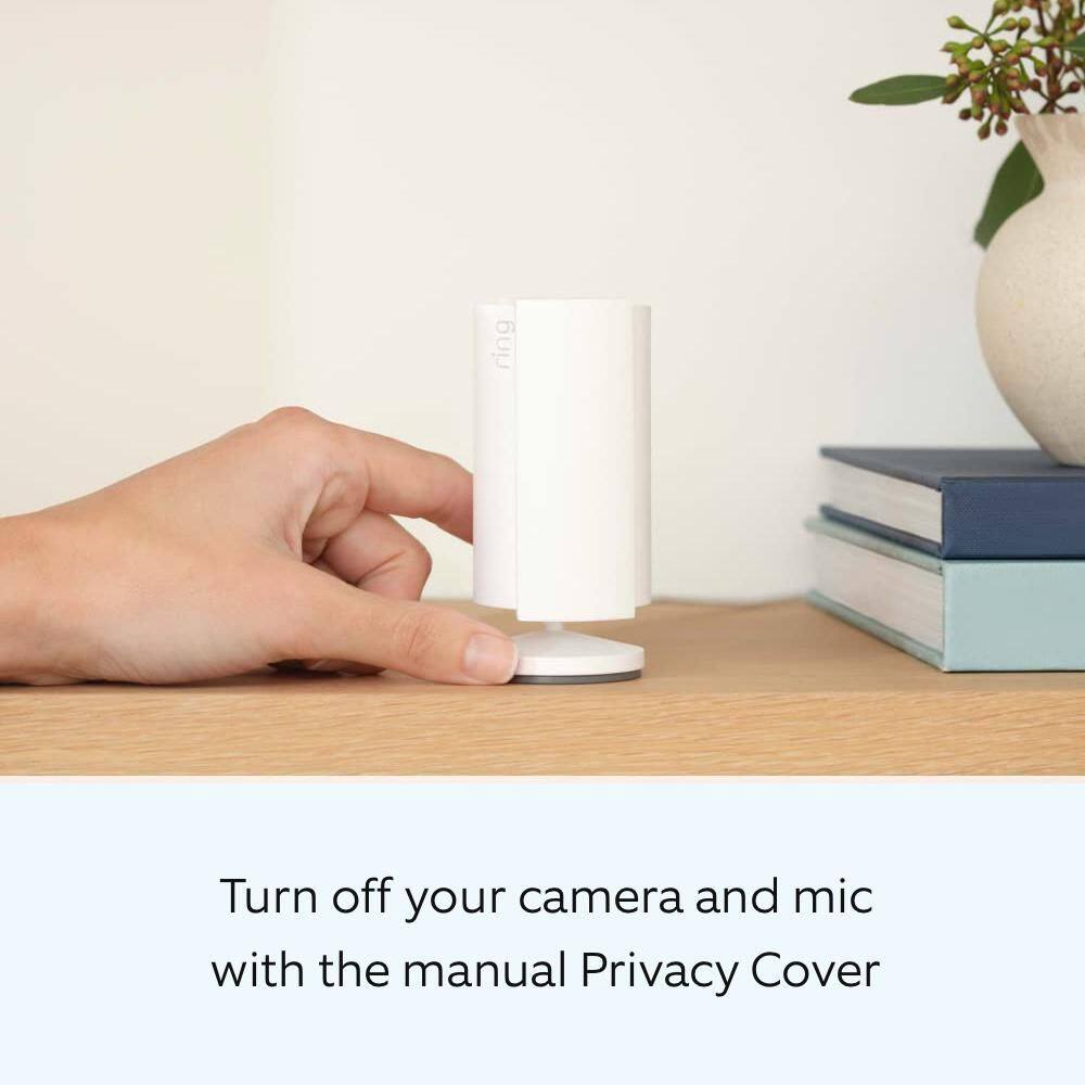 Ring Indoor Cam (2nd Gen) - Plug-In Smart Security Wifi Video Camera, with Included Privacy Cover, Night Vision, White B0B6GLQJMV