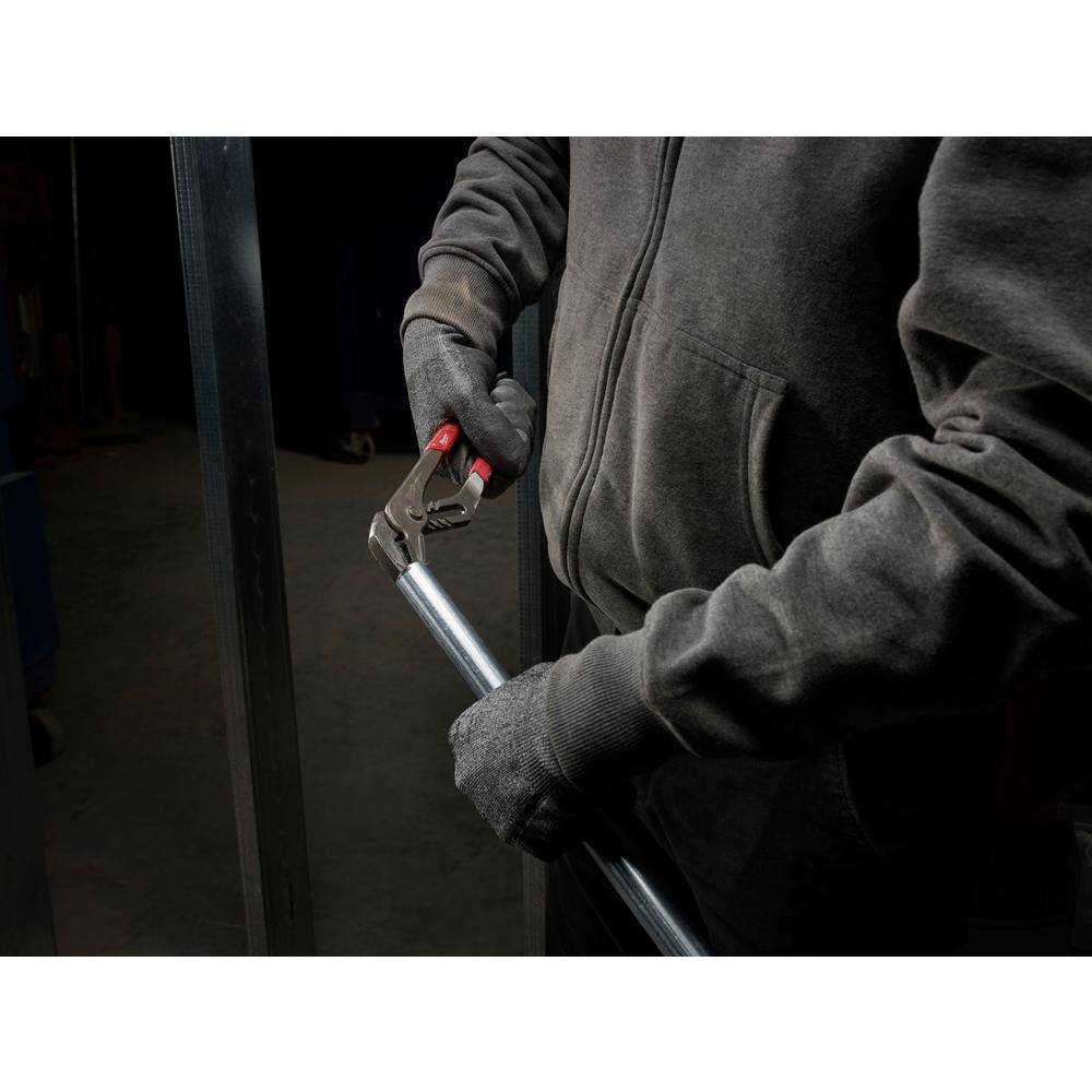 Milwaukee 10 in. High Leverage Lineman's Pliers with Crimper and Long Nose Pliers & 6 in./10 in. Straight-Jaw Pliers Set (4-Piece) 48-22-6100-48-22-6101-48-22-6330