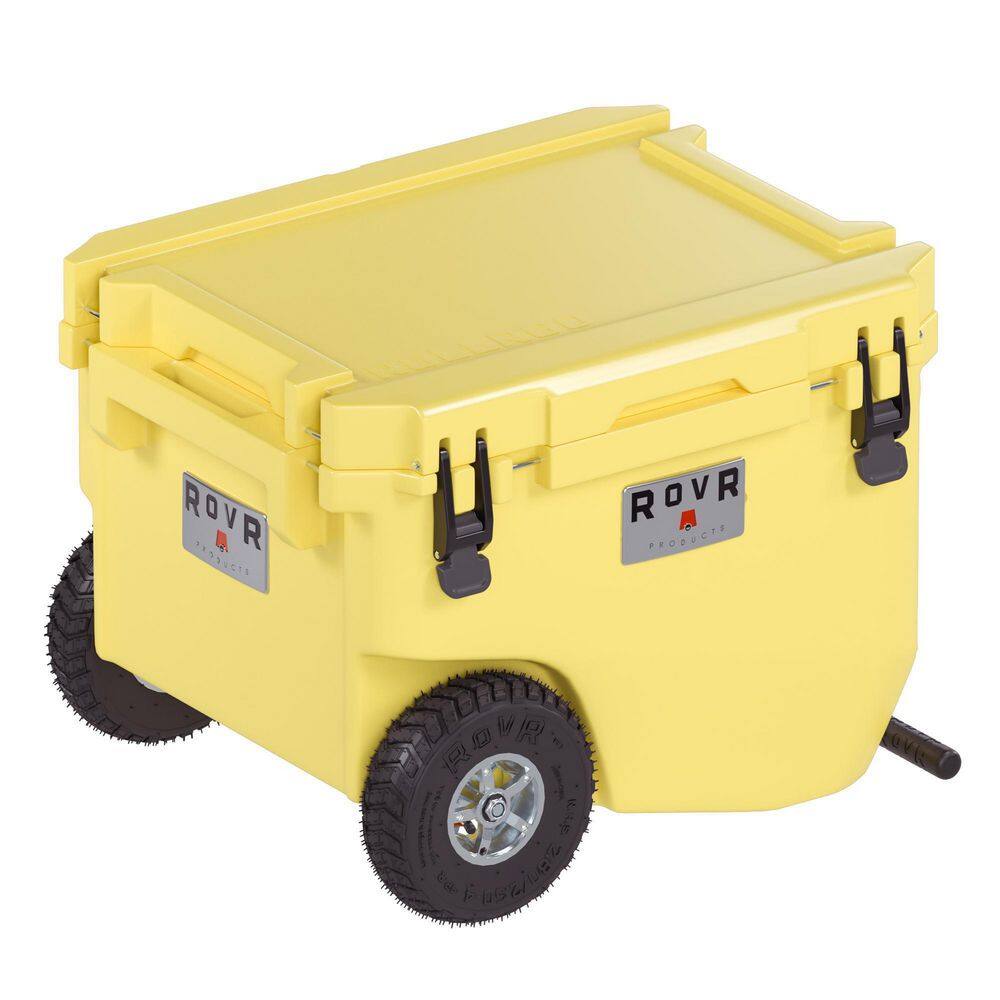 RovR RollR 60 qt. Wheeled Hard Cooler with Tow Handle (SUNNY SIDE) R-R60-SS