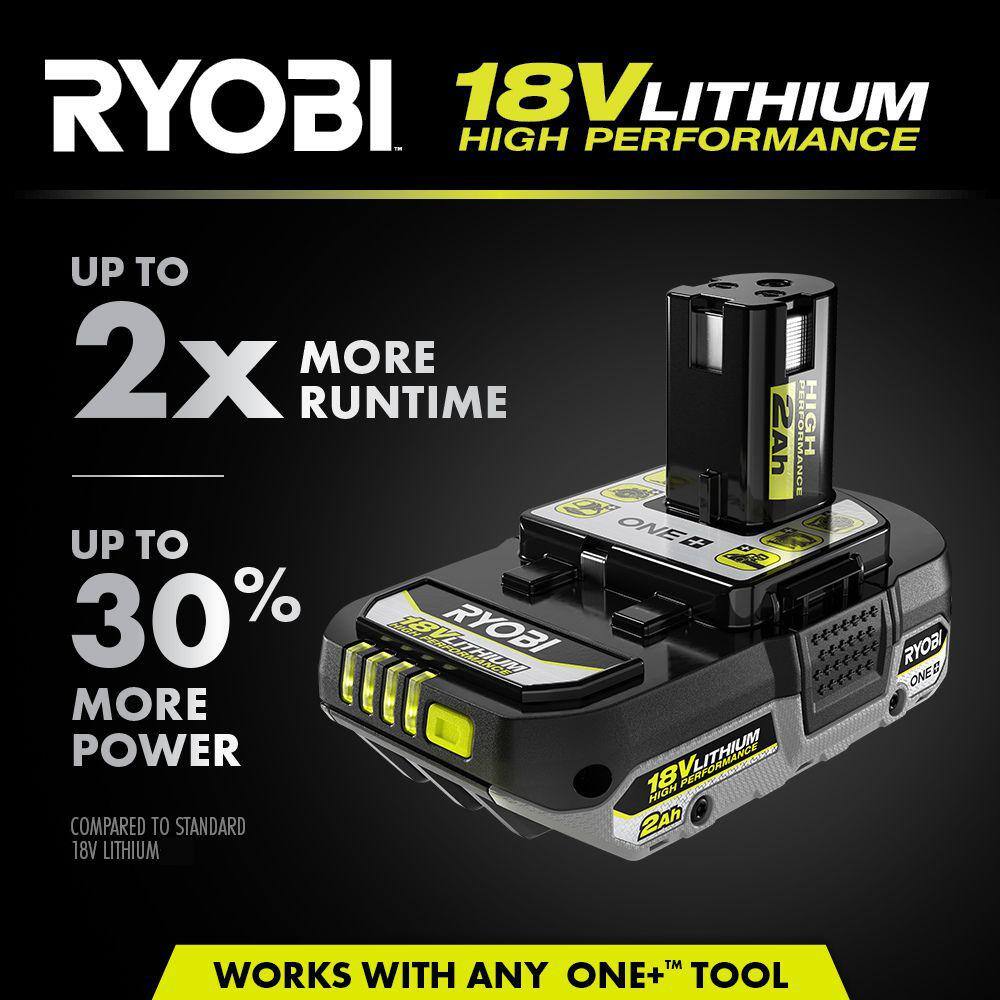 RYOBI ONE+ 18V HIGH PERFORMANCE Kit w/ (2) 4.0 Ah Batteries, 2.0 Ah Battery, Charger, & ONE+ 4.0 Ah HP Battery (2-Pack) PSK108SB-PBP2004