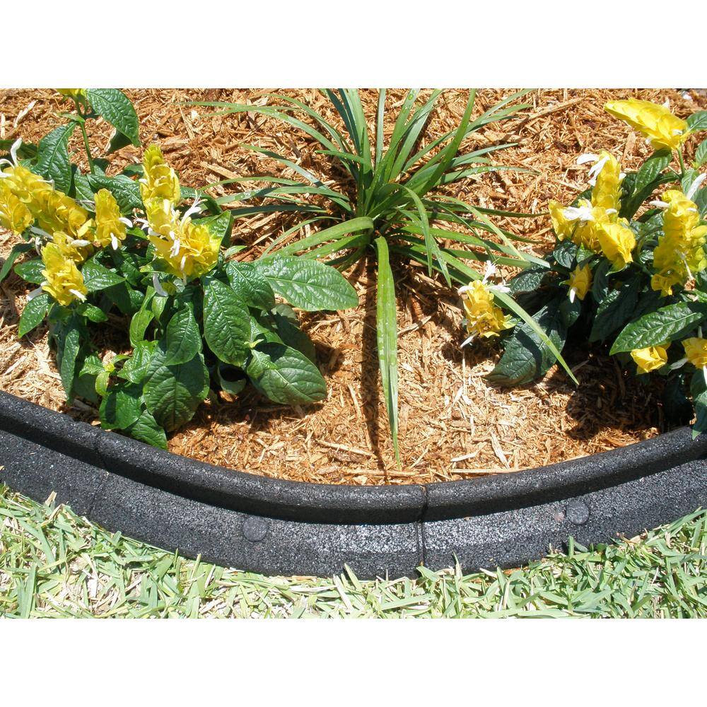 Vigoro EcoBorder 4 ft. Black Rubber Landscape Edging (6-Pack) ECOBRD BLK 6PK