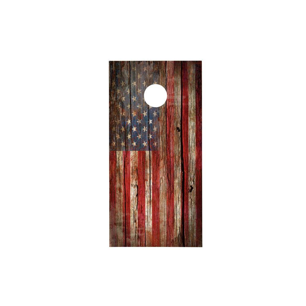 PureBond Vintage Flag Wood Cornhole Set 4957