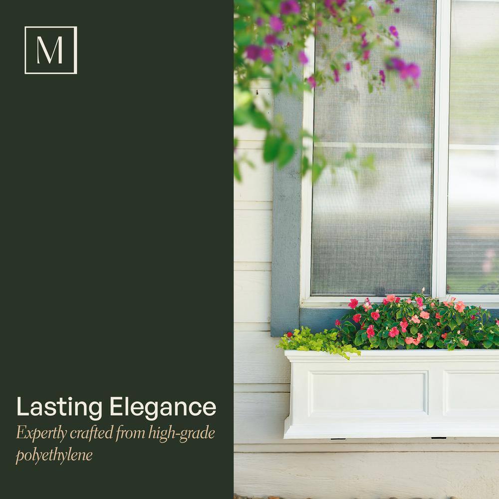 Mayne Fairfield 60 in. x 11 in. Self-Watering Black Polyethylene Window Box 5824B