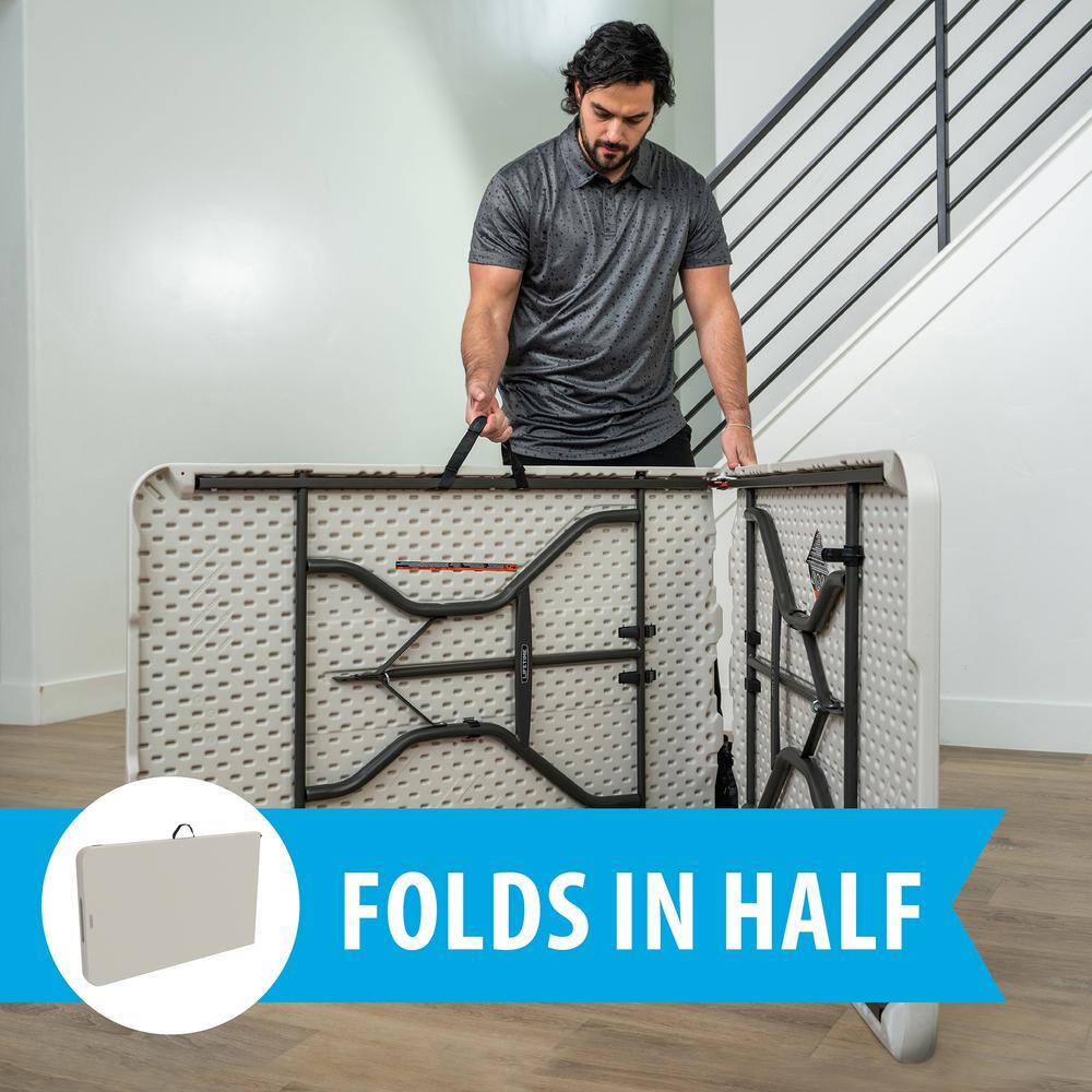 Lifetime 8 ft. Fold-in-Half Table Almond 80732