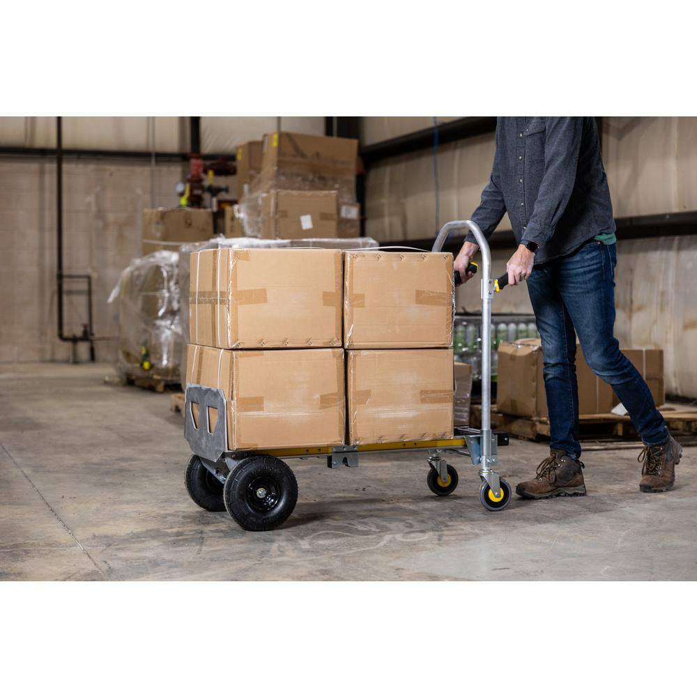 Gorilla 1,000 lbs. Capacity Convertible All Aluminum Hand Truck with Multi-Grip Power Handle, Wide Load Toe Plate Technology GHA2-10