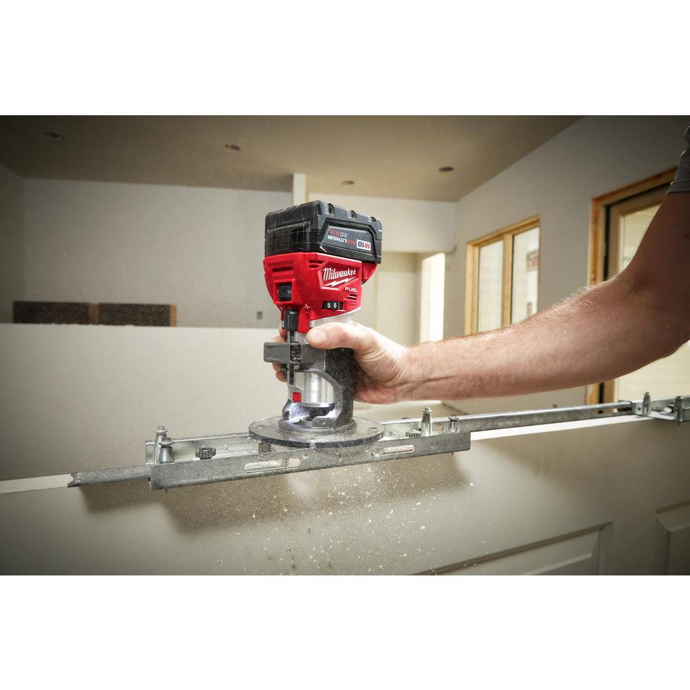 Milwaukee M18 FUEL 18V Lithium-Ion Brushless Cordless Compact Router with M18 5.0 Ah Battery 2723-20-48-11-1850