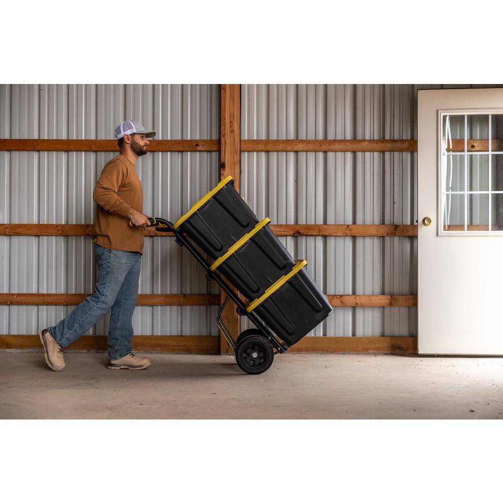 Gorilla 1,000 lbs. Capacity Steel Hand Truck with Multi-Grip Power Handle, Wide Load Toe Plate Super Duty Axle, Flat Free Tires GHH-10