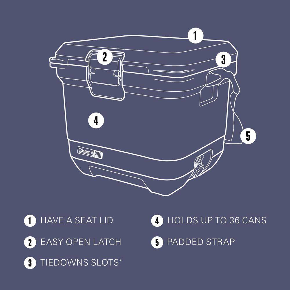 Coleman Pro 25 qt. Premium Hard Cooler in Neptune 2193938
