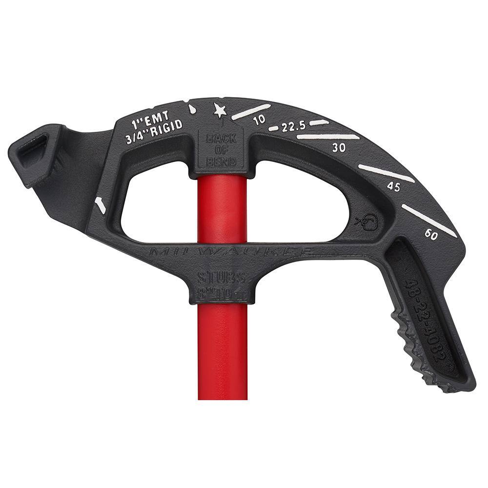 Milwaukee 1 in. Iron Conduit Bender and Handle and 9 in. 7-in-1 Combination Wire Strippers Pliers 48-22-4082-48-22-3078