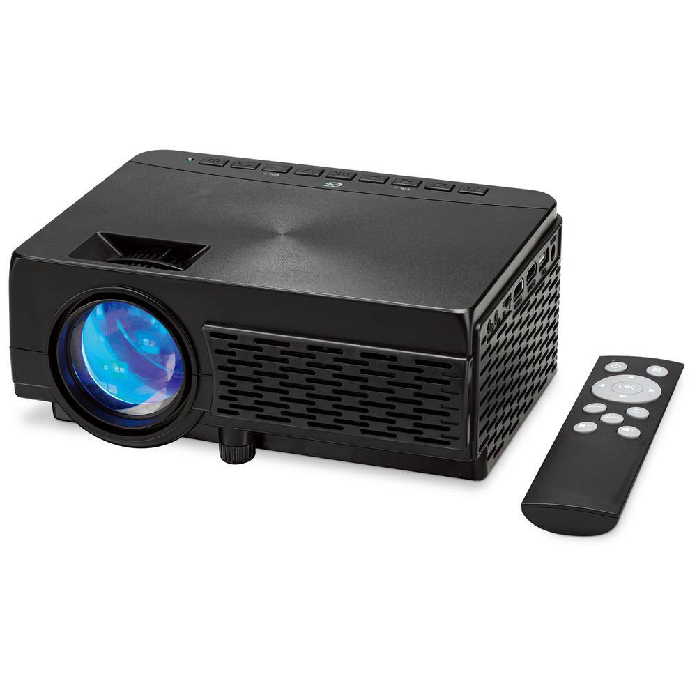 GPX 800 x 480 Mini Projector with 2500 Lumens, Bluetooth with 120 in. Projection Screen Included PJ300VP