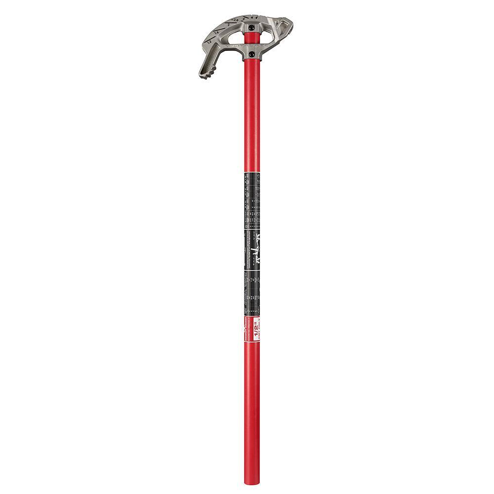 Milwaukee 1/2 in. Aluminum Conduit Bender and Handle and 9 in. 7-in-1 Combination Wire Strippers Pliers 48-22-4070-48-22-3078