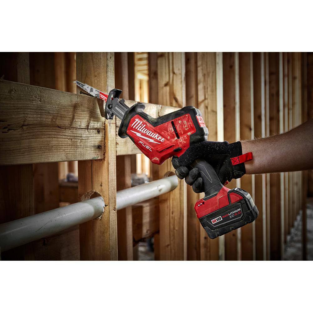 Milwaukee M18 FUEL 18-Volt Lithium-Ion Brushless Cordless HACKZALL Reciprocating Saw with (2) M18 5.0Ah Batteries 2719-20-48-11-1852