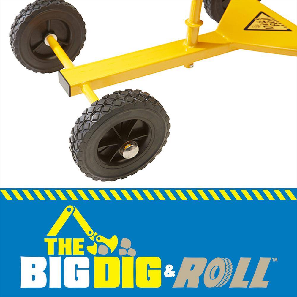 THE BIG DIG Big Dig Rolling Sandbox Digger Excavator Crane with 360-Degree Rotation Base 101