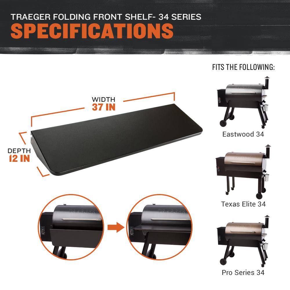 Traeger Front Folding Shelf - 34  Pellet Grills BAC363