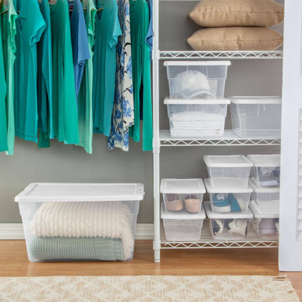 Sterilite 16 Quart Clear Stacking Storage Container Tub, 36 Pack 16448012 36 x 16448012