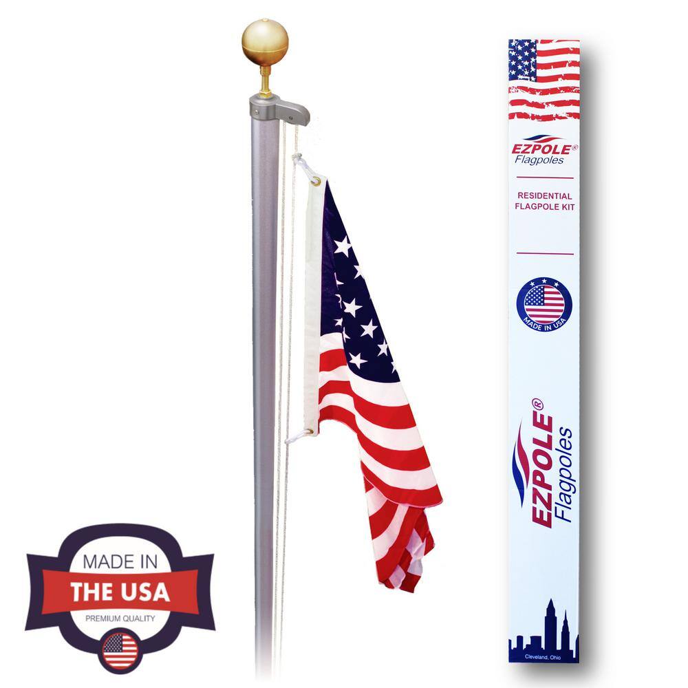 EZPole Classic 17 ft. Sectional Flagpole Kit with Rope EZC17