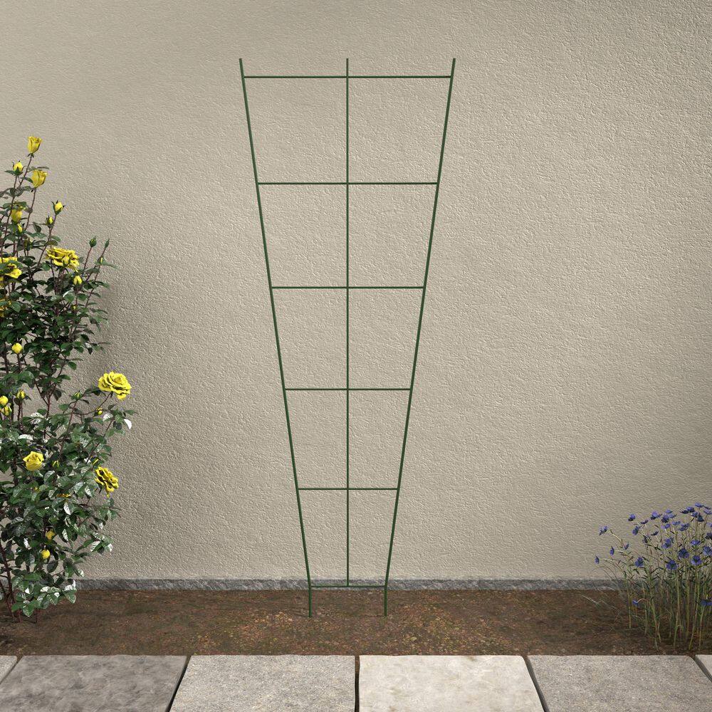 Vigoro 72 in. H Ivy Green Metal Trellis 87221