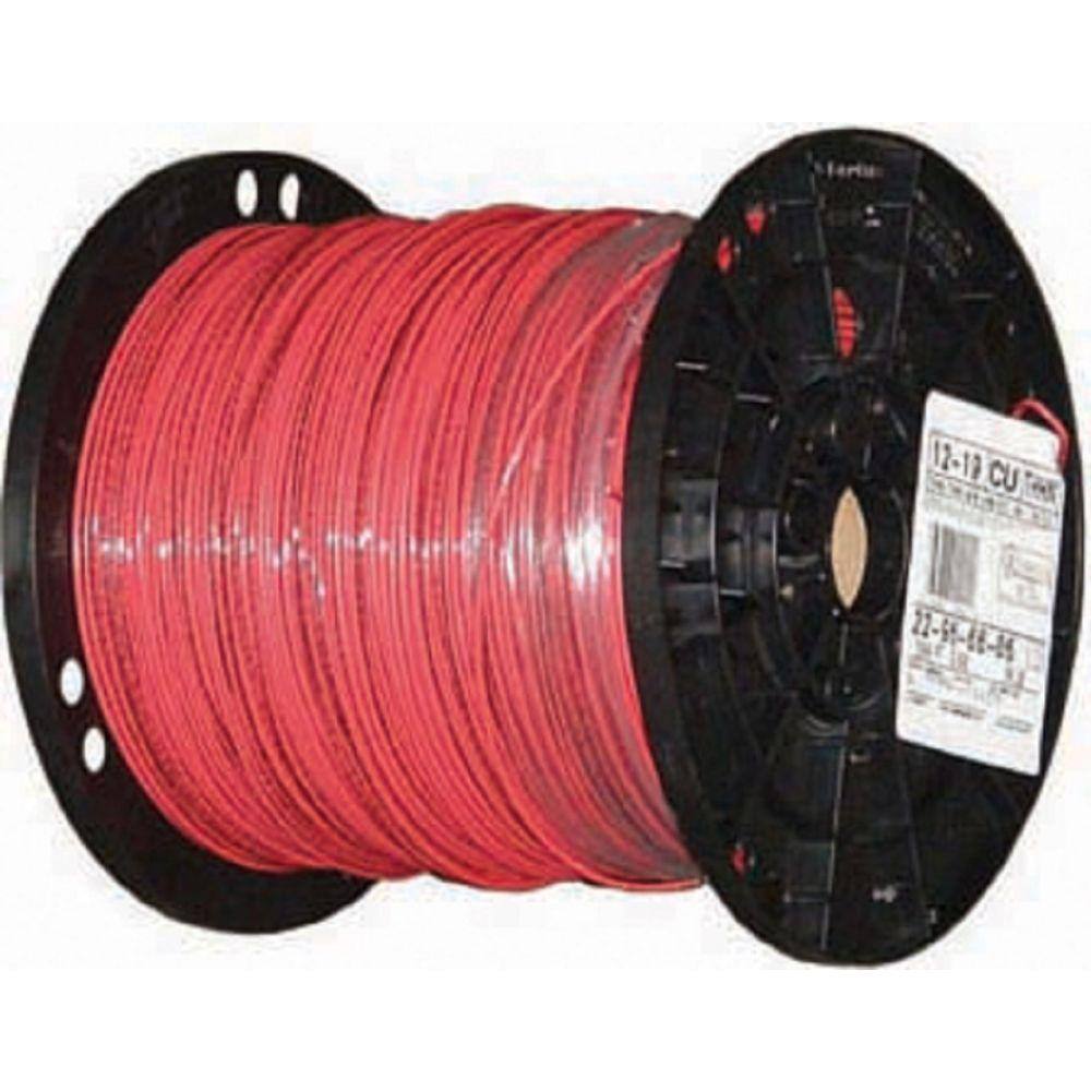 Southwire 2,500 ft. 12 Red Stranded CU THHN Wire 22966606