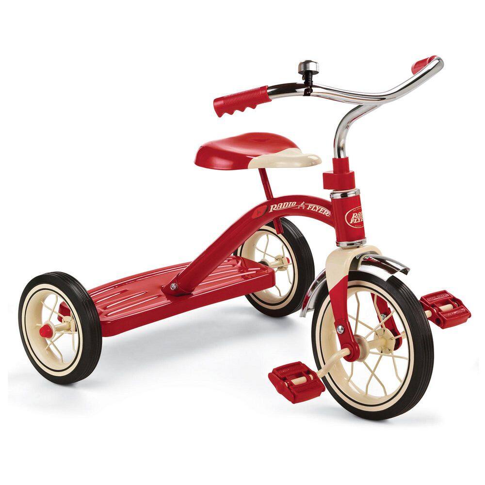 RADIO FLYER Classic 10 Inch Toddler Tricycle with Rubber Tires and Steel Frame 34BZ