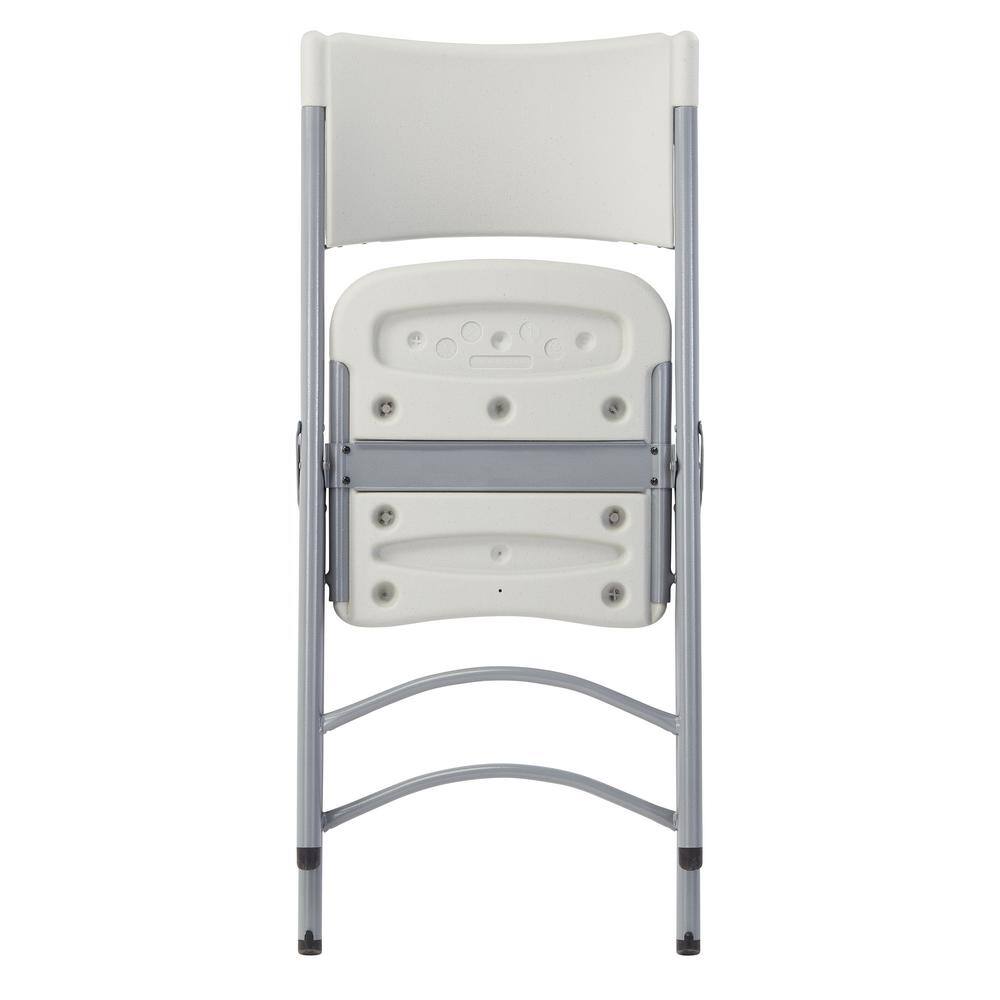 National Public Seating Grey Plastic Seat Outdoor Safe Folding Chair (Set of 4) 602
