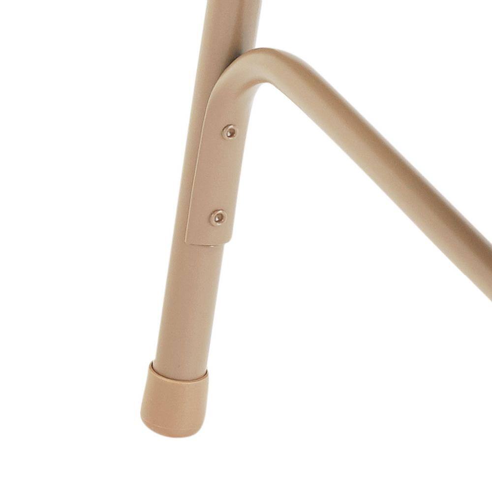 National Public Seating Beige Fabric Seat Stackable Folding Chair (Set of 4) 2301