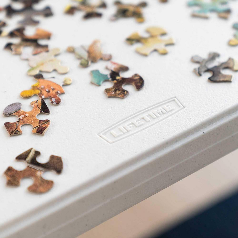 Lifetime 37 in. Commercial White Granite Square Resin Table 80783