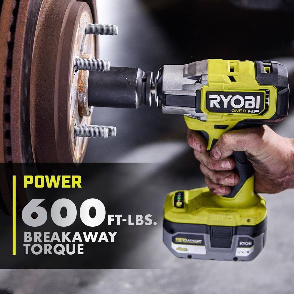 RYOBI ONE+ HP 18V Brushless Cordless 4-Mode 1/2 in. Impact Wrench (Tool Only) P262
