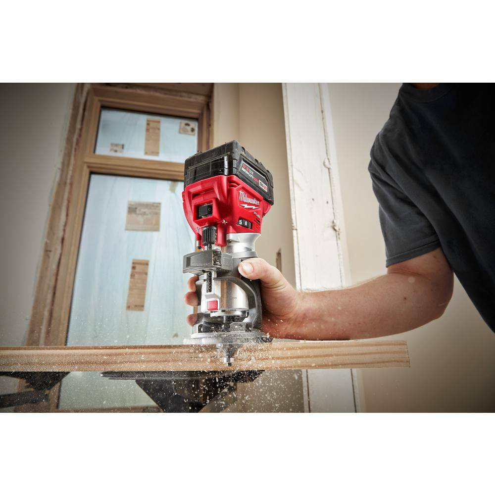 Milwaukee M18 FUEL 18V Lithium-Ion Brushless Cordless Compact Router with M18 5.0 Ah Battery 2723-20-48-11-1850