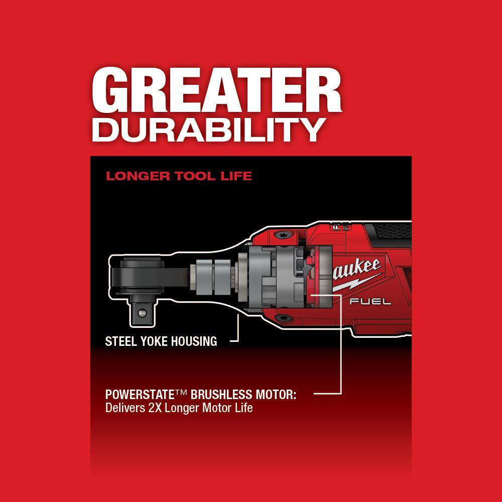 Milwaukee M12 FUEL 12V Cordless High Speed 3/8 in. Ratchet Kit with 3/8 in. Drive SAE and Metric Impact Socket Set (43-Piece) 2567-22-49-66-7009