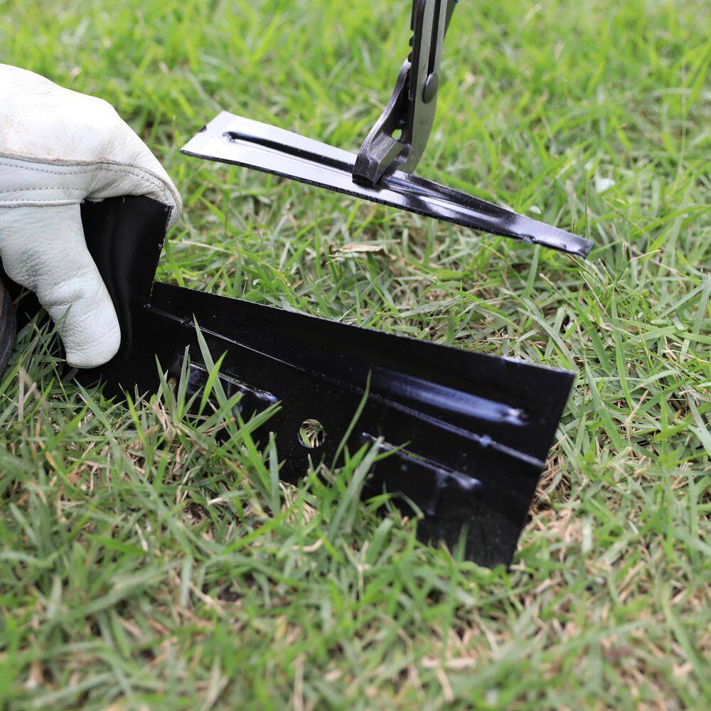 Colmet 8 ft. x 4 in. 14-Gauge Black Steel Landscape Edging (5-Pack) AS814-4BK5