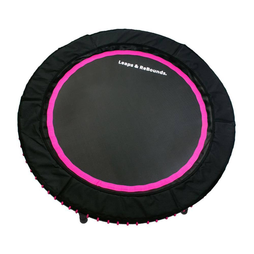 48 in. Mini Fitness Trampoline and Rebounder Gym Equipment, Pink rebounder-48-pink