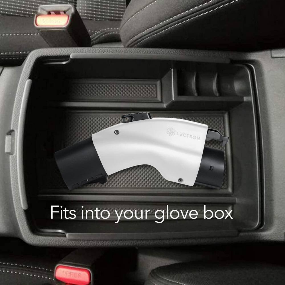 LECTRON Tesla to J1772 Charging Adapter Maximum 48 Amp 250-Volt for Tesla High Powered Connectors in White TeslaJ1772Wht48AUSA