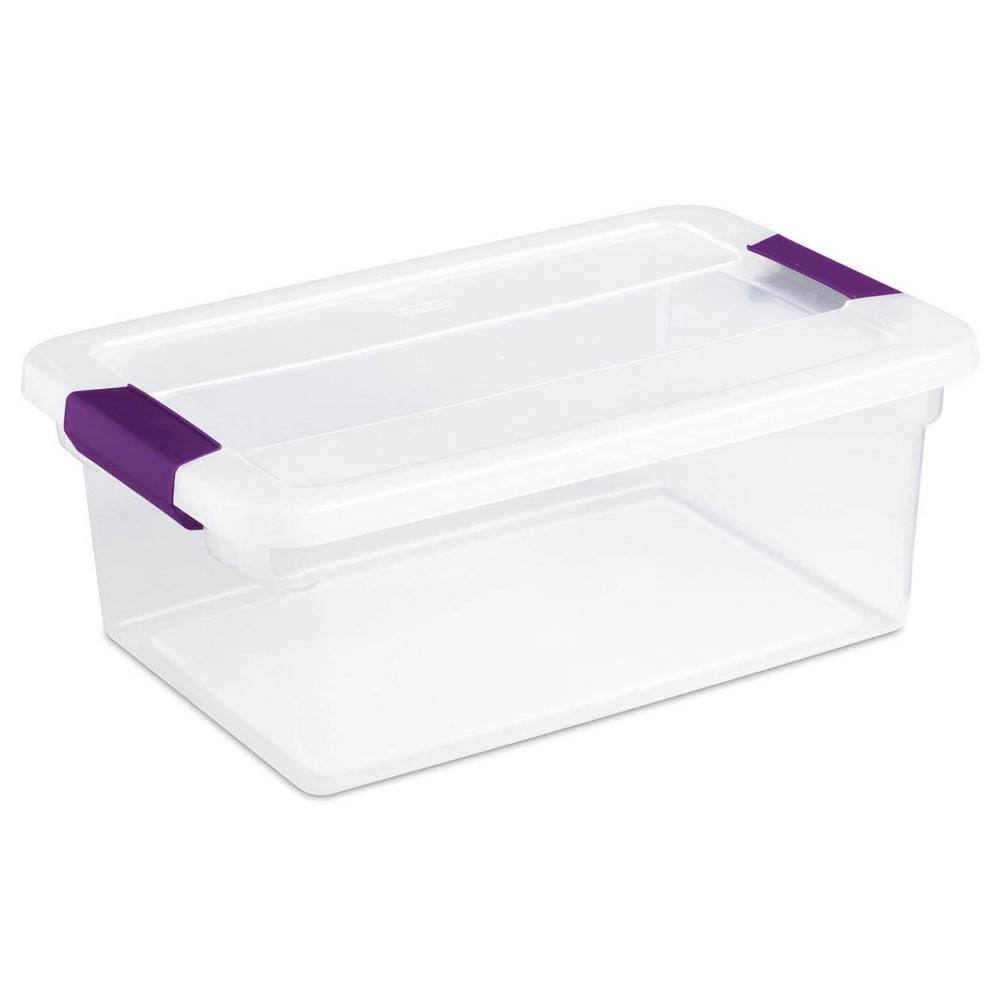 Sterilite 15-Quart Plastic Stackable Storage Container with Lid, Clear (12 Pack) 12 x 17531712