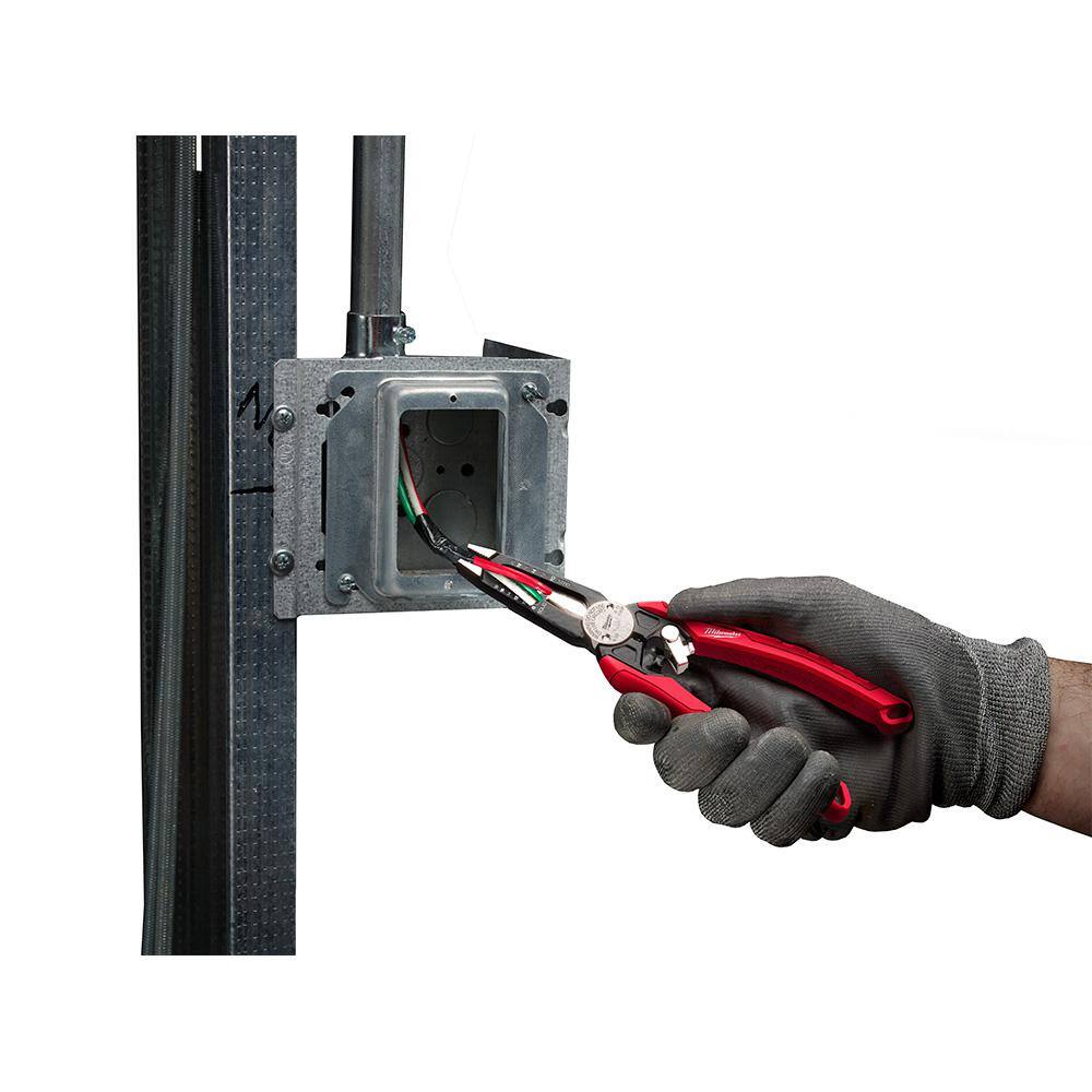 Milwaukee 3/4 in. Iron Conduit Bender and Handle and 9 in. 7-in-1 Combination Wire Strippers Pliers 48-22-4081-48-22-3078