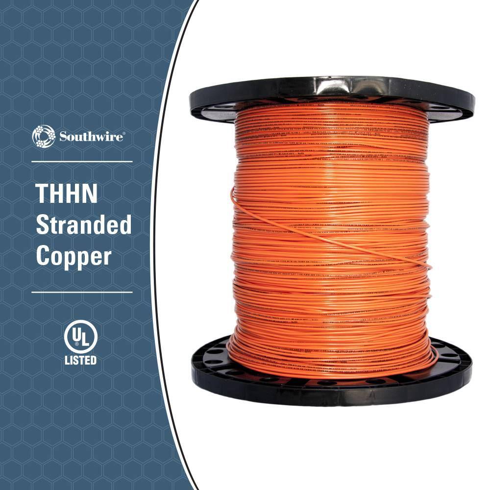 Southwire 2500 ft. 14 Orange Stranded CU THHN Wire 22961706