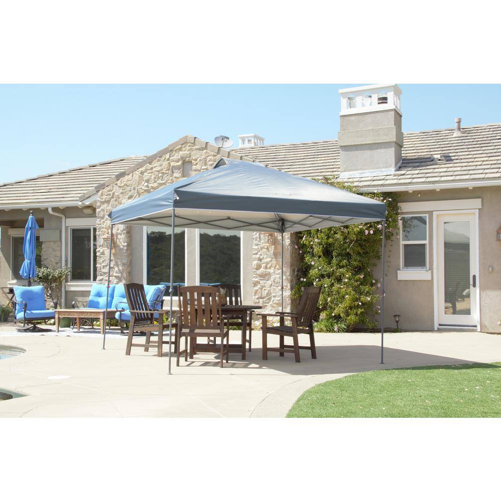 Everbilt 10 ft. x 10 ft. Grey Instant Canopy Pop Up Tent NS CLIA 100-G