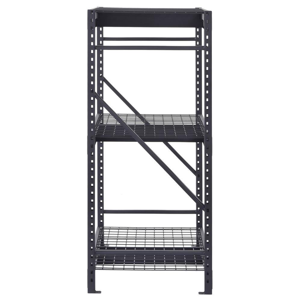 Husky 3-Shelf Metal Industrial Duty Freestanding Garage Storage Shelving Unit in Black (65 in. W x 54 in. H x 24 in. D) N2W652454W3B