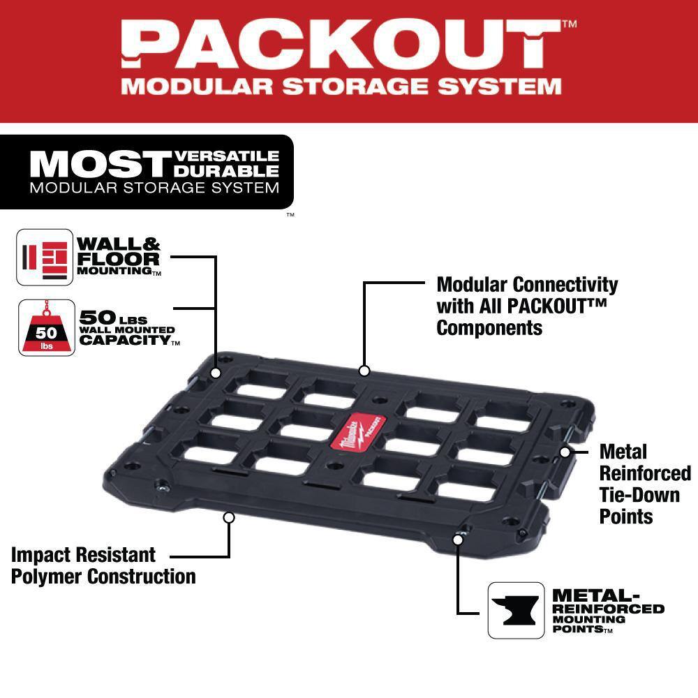 Milwaukee 3/8 in. Drive SAE Ratchet and Socket Mechanics Tool Set with Packout Case and Packout Mounting Plate (29-Piece) 48-22-9481-48-22-8485