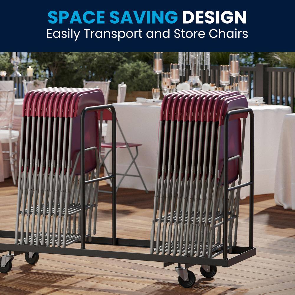 Carnegy Avenue Red Metal Folding Chairs CGA-LE-181085-RE-HD