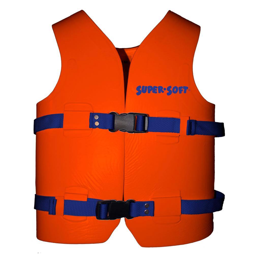 TRC Recreation Medium Sunset Orange Super Soft USCG Approved Child Vinyl Vest 1021506