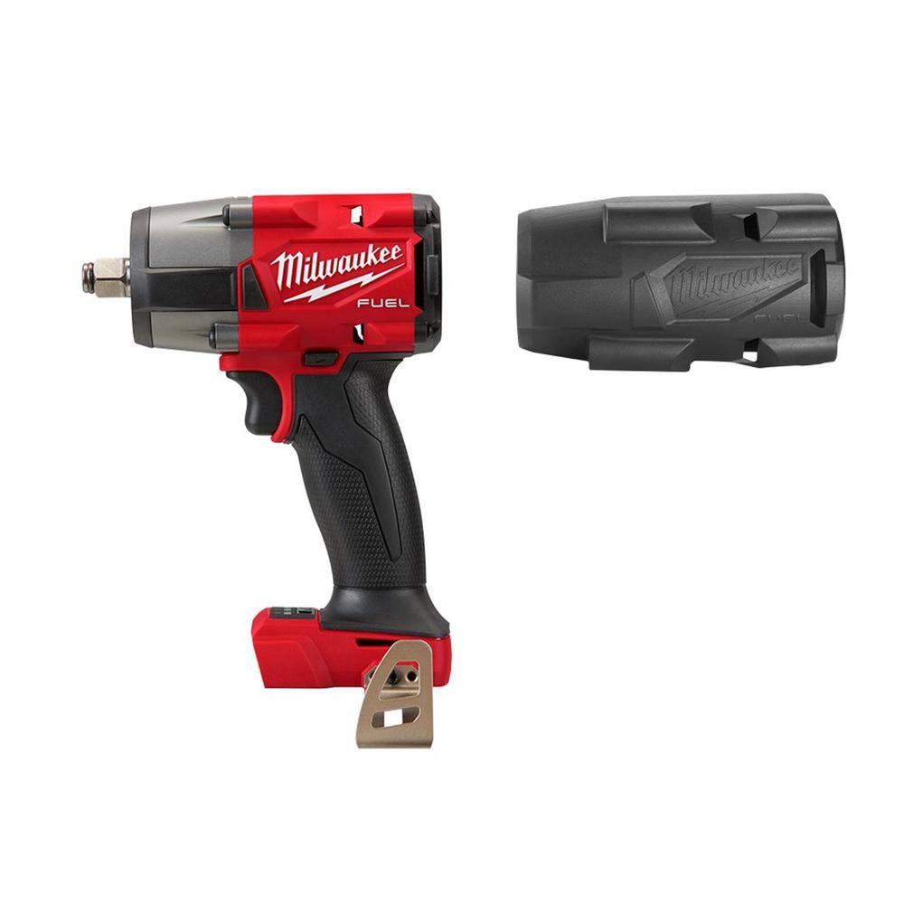 Milwaukee M18 FUEL Gen-2 18V Lithium-Ion Brushless Cordless Mid Torque 1/2 in. Impact Wrench with Friction Ring and with Boot 2962-20-49-16-2960