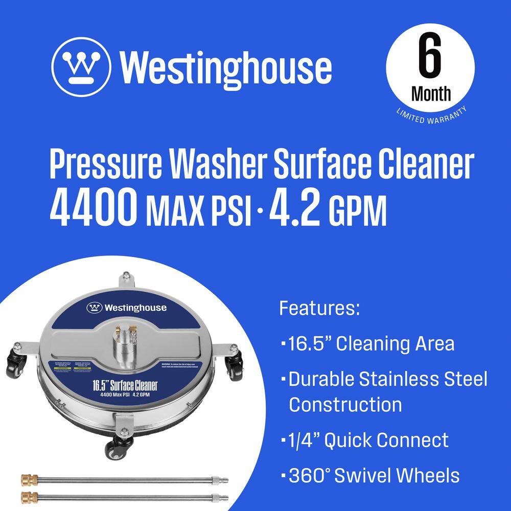 Westinghouse 16.5 in. 4400 PSI Stainless Steel Pressure Washer Surface Cleaner PWSCSS