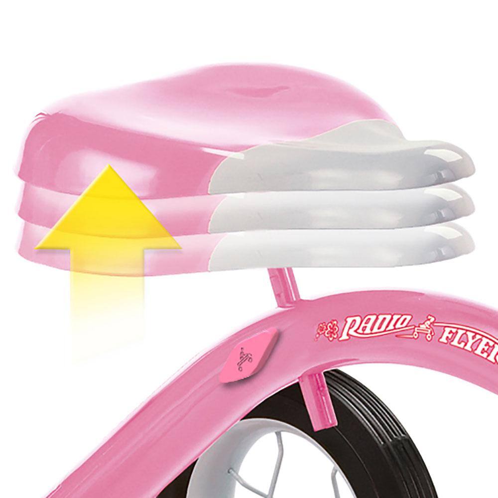 RADIO FLYER 33PZ Kids Classic Style Dual Deck Tricycle with Handlebar Bell, Pink 33PZ