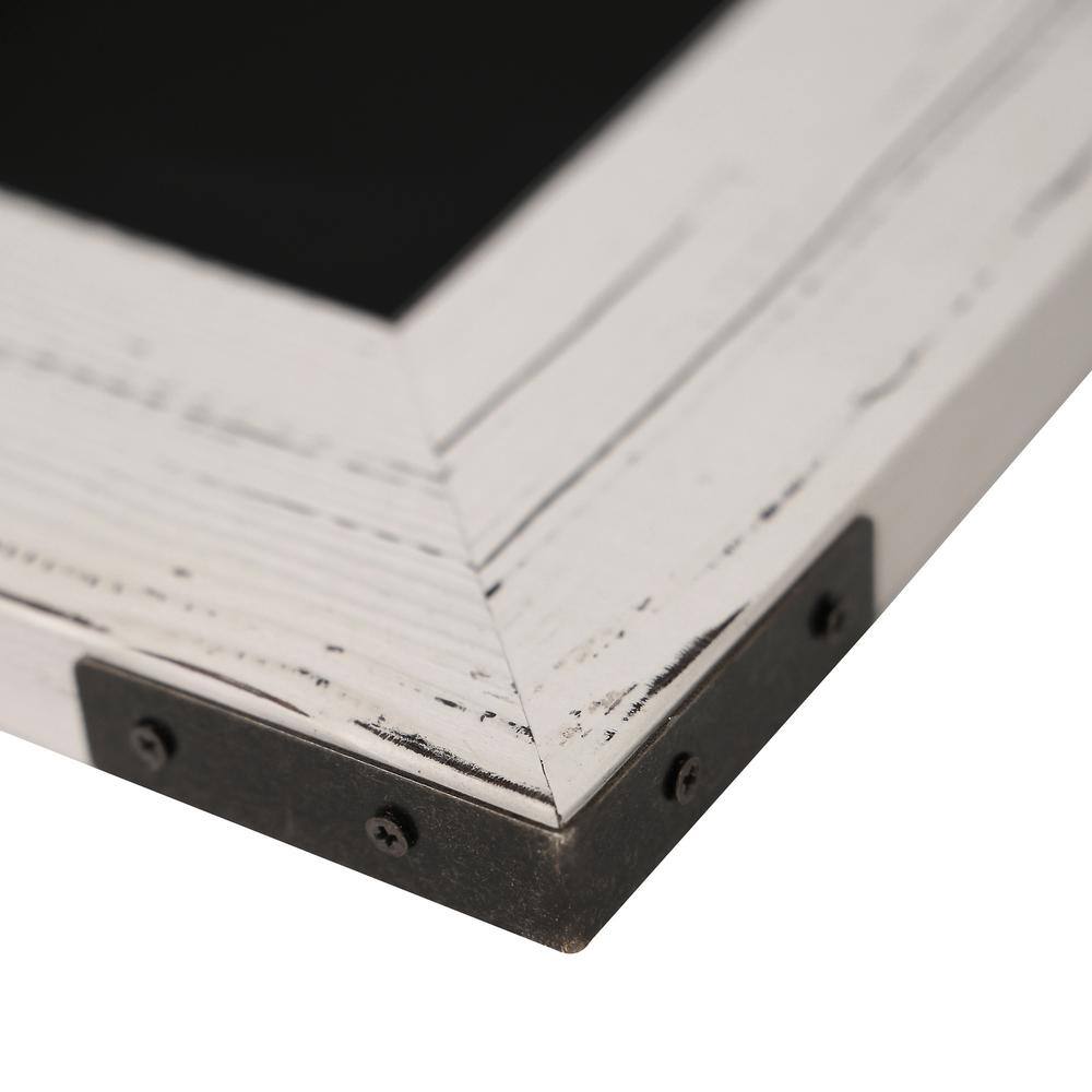 Carnegy Avenue White Washed 32 in. W x 46 in. L Magnetic Wall Mounted Chalkboard CGA-HGW-525574-WH-HD