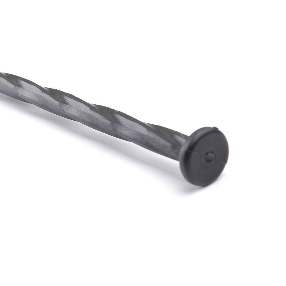 ProFlex 8 in. Black Nylon Spiral Anchoring Spike Pack (144-Count) 1989N-144C