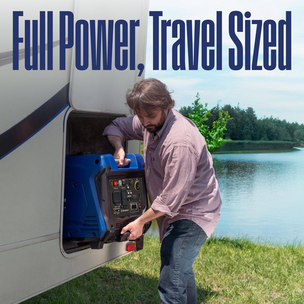 Westinghouse 5,000-Watt Gas Powered Portable Inverter Generator with Remote Electric Start, LED Data Center iGen5000c