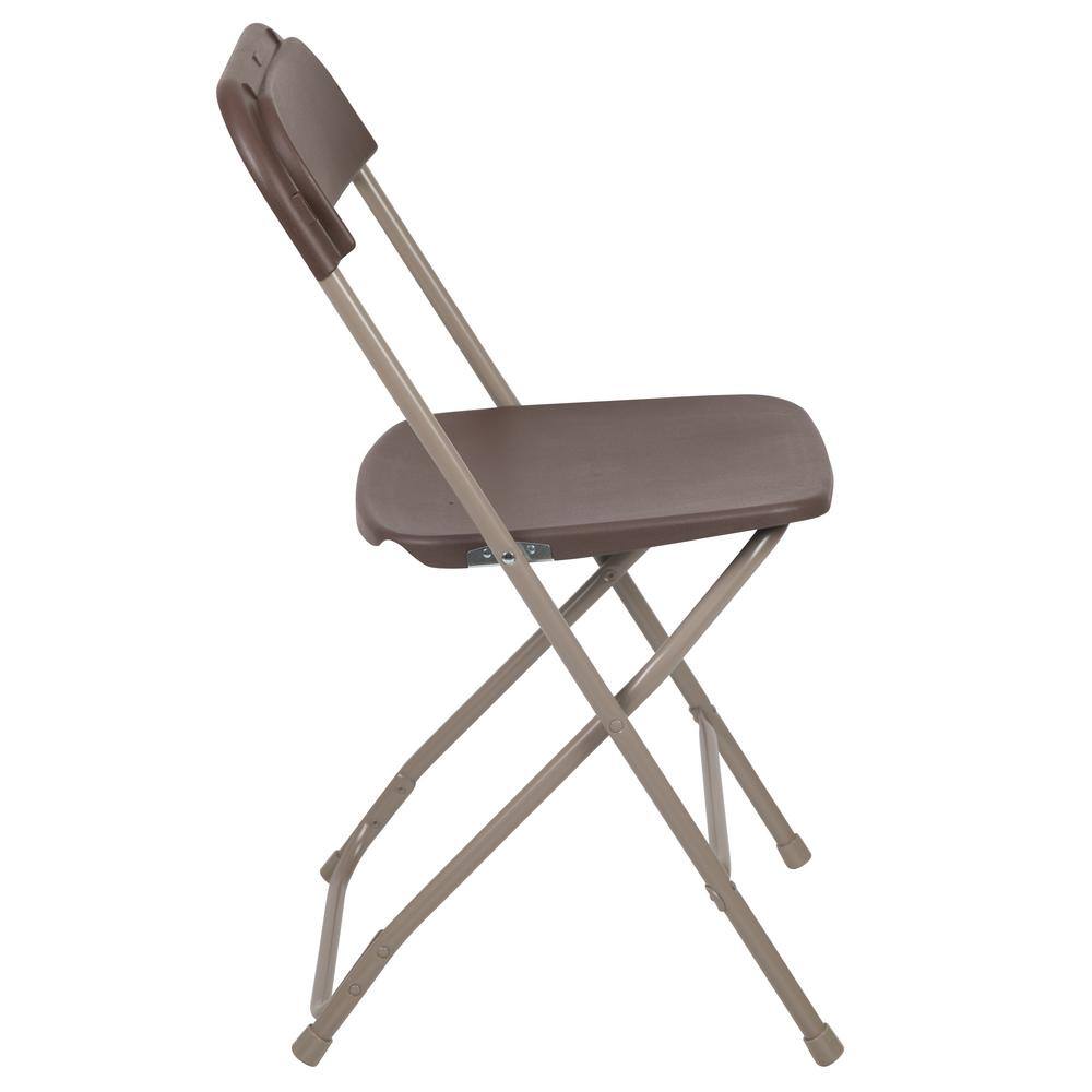 Carnegy Avenue Hercules Series White Metal 650 lb. Weight Capacity Lightweight Event Folding Chair (Set of 4) CGA-LE-3888-WH-HD