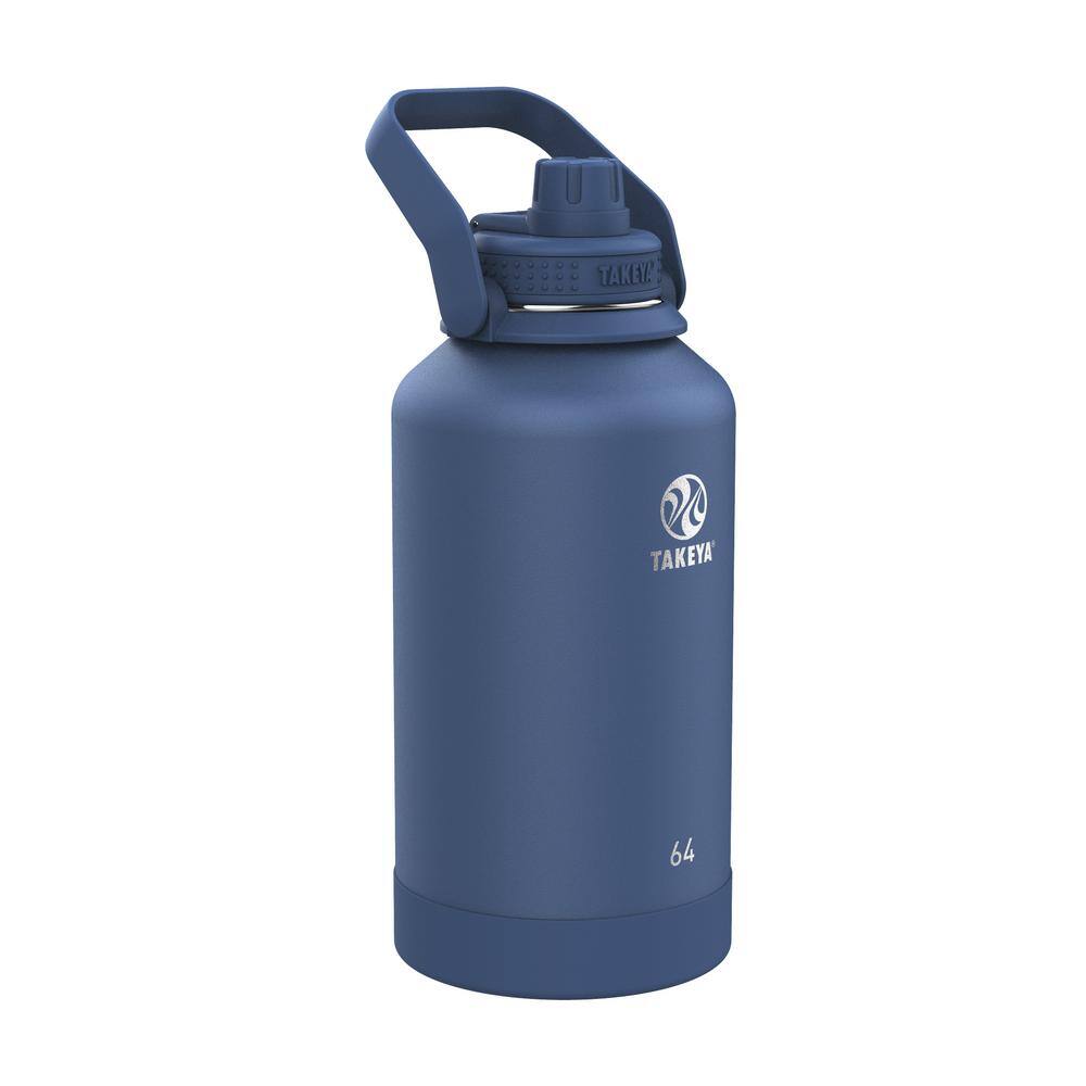 Takeya Actives 64 oz. Stainless Steel Wide Handle Sport Bottle Midnight 51114