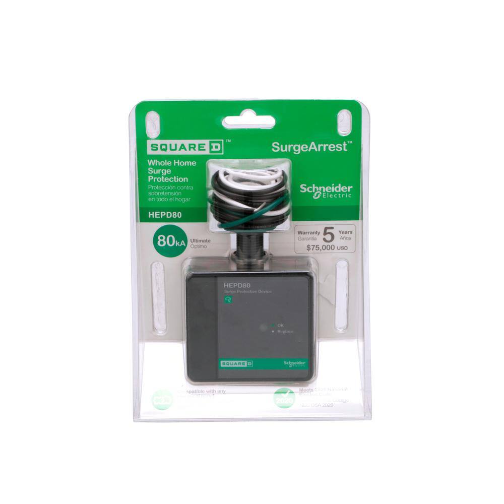 Square D 80kA Universal Whole Home Surge Protection Device HEPD80 HEPD80