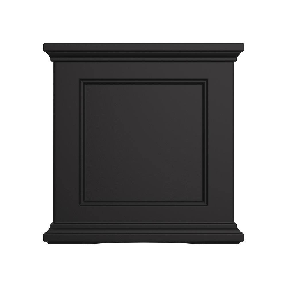 Mayne Fairfield 20 in. Square Self-Watering Black Polyethylene Planter 5825B